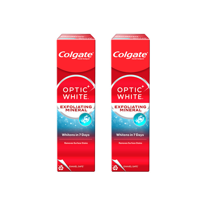 Colgate Toothpaste Optic White Exfoliating Mineral 100g. x2