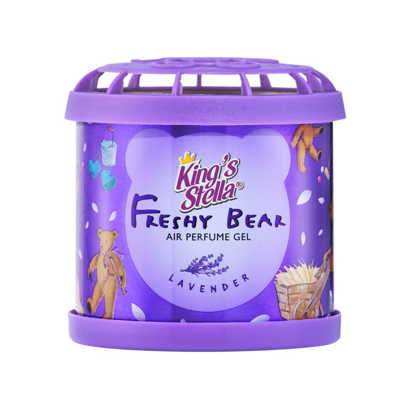 King's Stella (คิงส์สเตลล่า) Freshy Bear Gel  น้ําหอมหมีคิงส์ น้ําหอมติดรถยนต์ เจลน้ําหอมปรับอากาศ หอมฟุ้ง หอมนาน 80 g Lavender (สีม่วง)