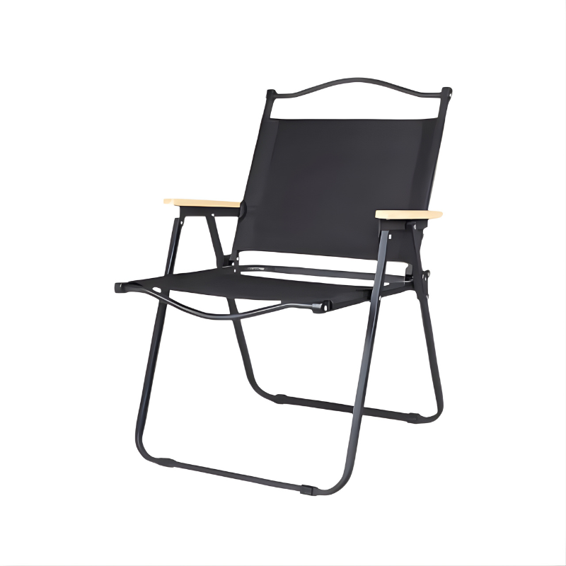 Homemi เก้าอี้แคมป์ปิ้ง Foldable Camping Chair เก้าอี้สนามแบบพับได้ รองรับน้ําหนัก 150 KG ดํา L (057)