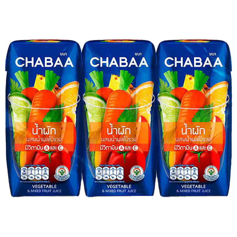 Chabaa Vegetable With Mixed Fruit Juice 180 Ml X 6 Boxes 