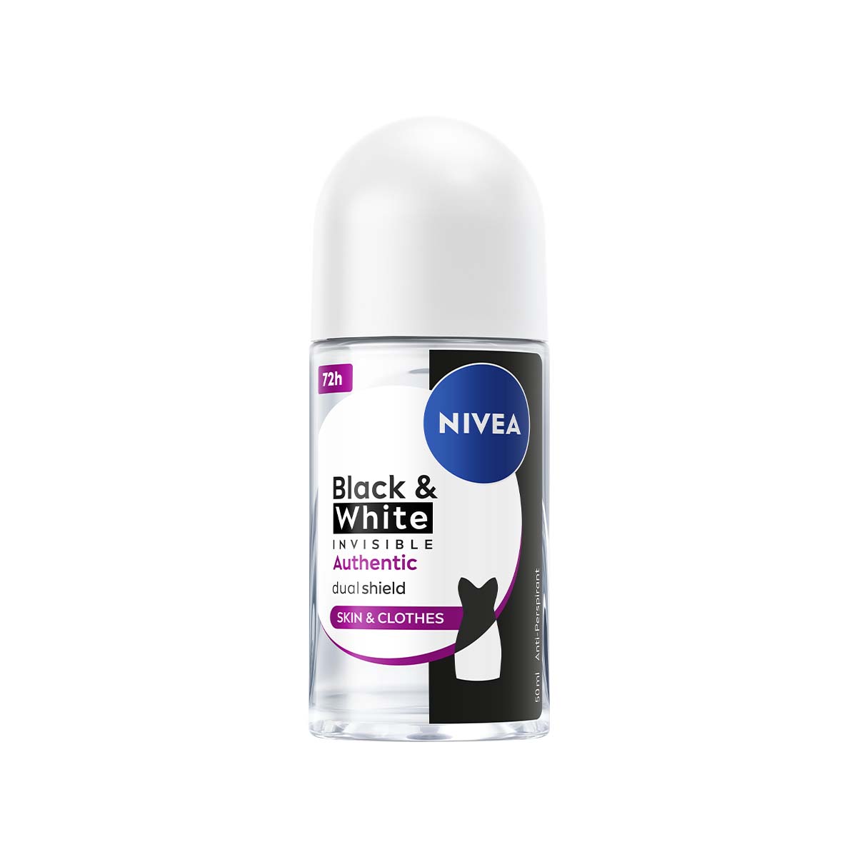 NIVEA BLACK & WHITE INVISIBLE AUTHENTIC ROLL ON 50 ML.