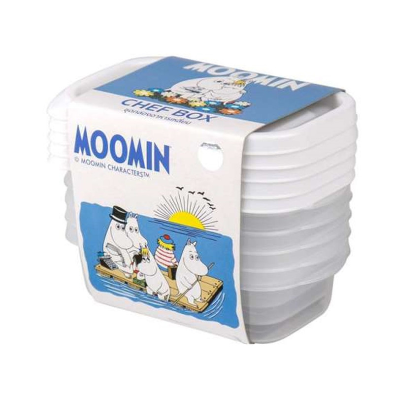 Super Lock Genuine Licensed Moomin Food Container 6071 White Pack 3