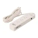 Thumbnail 4 of TECHPRO 3 Way 1 Switch 2xUSB 1xType-C 3 m (PLG04) White