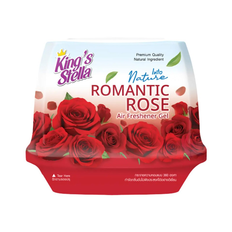 King's Stella (คิงส์สเตลล่า) Into Nature Gel เจล น้ําหอมปรับอากาศ หอมยาวนาน 30 วัน 180g Romantic Rose