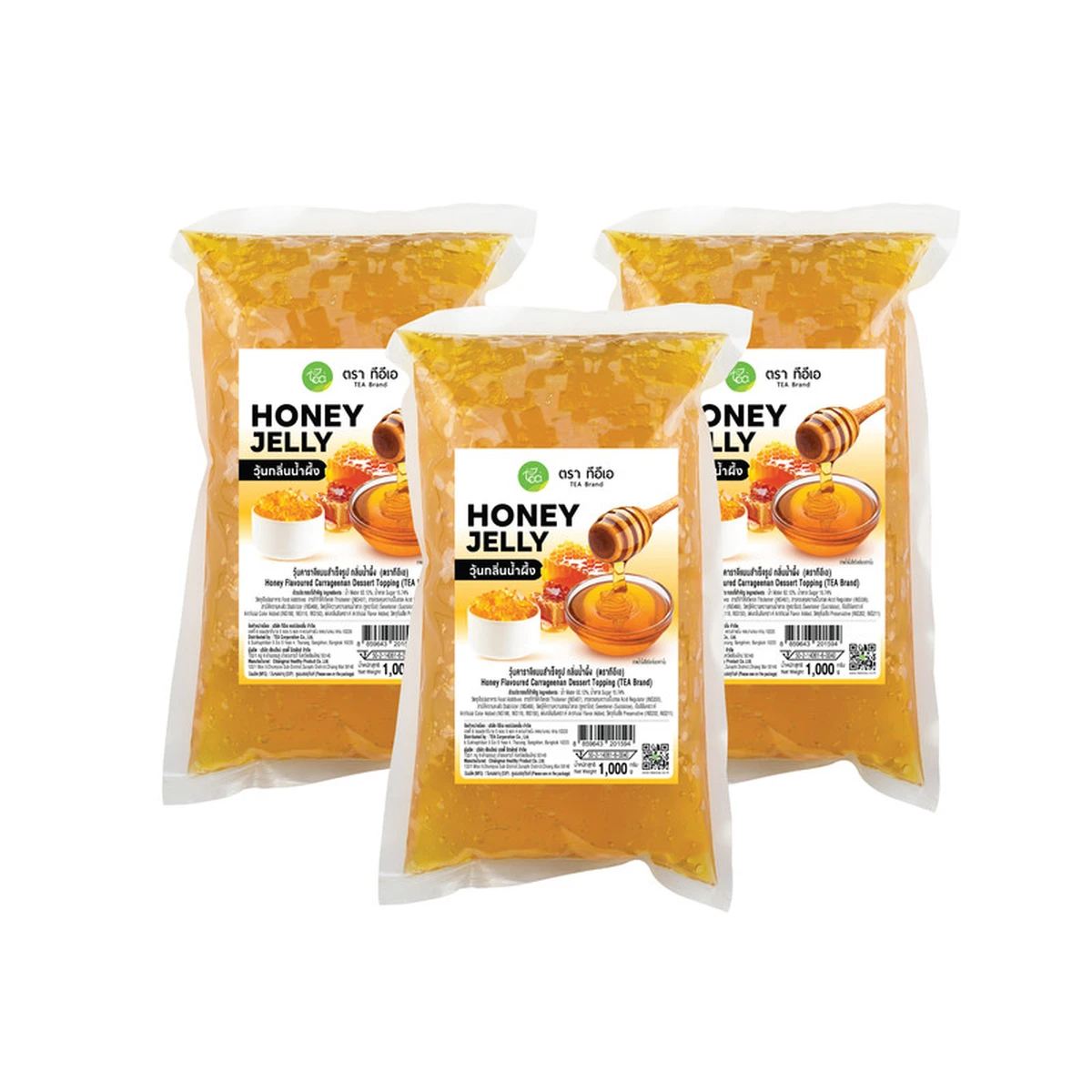 ทีอีเอ วุ้นน้ําผึ้ง Honey Jelly บรรจุ (1,000 กรัม) x 3 ถุง