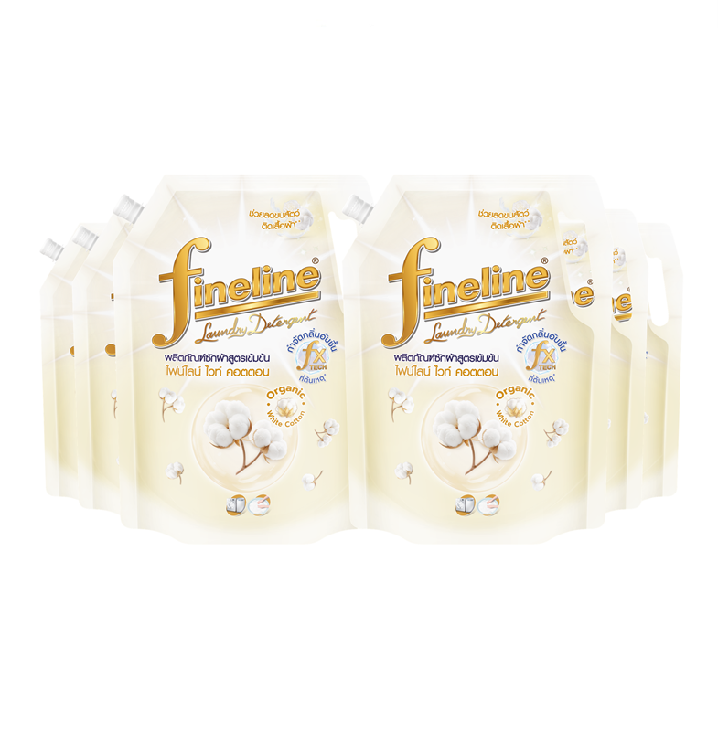 [Case] Fineline Concentrated Laundry Detergent White Cotton 1,250ml. x6, White