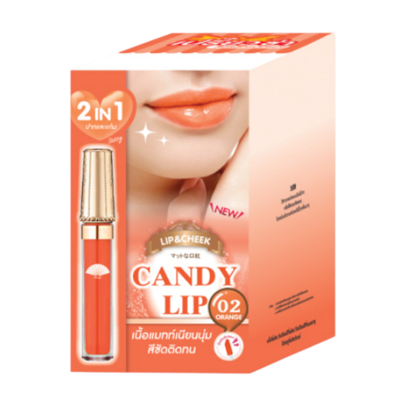 MEIJI CANDY LIP & CHEEK ORANGE 02 2 G. x6