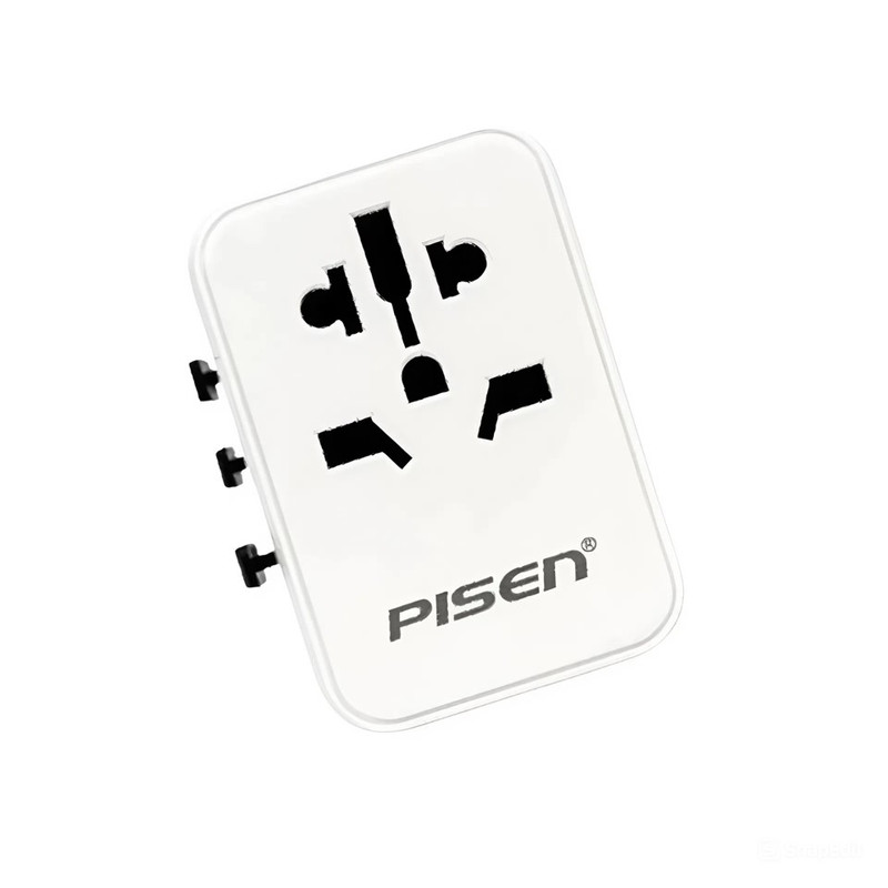 Pisen ปลั๊กท่องเที่ยว Travel Adapter แบบมัลติฟังก์ชั่น ปลั๊กชาร์จสําหรับเดินทางหลายประเทศ รุ่น TP-C109/TP-C110