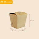 Thumbnail 2 of Matapat กล่องกระดาษฝาพับแบบล็อค มีรูระบายอากาศ (26 oz / ทรงสูง) กล่องใส่อาหารกระดาษ กล่องฝาเกี่ยวสี่ด้าน กล่องอาหารคราฟท์รุ่นคุณภาพ (20ชิ้น)