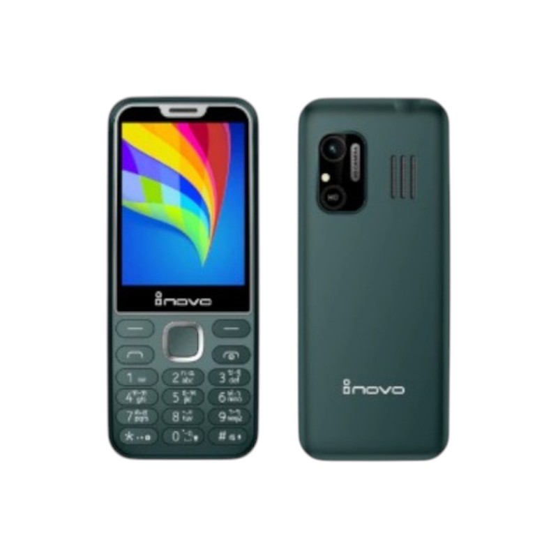 INOVO I-98 BEST มือถือปุ่มกดราคาถูกไม่แถมหูฟัง ใช้ได้ 2 ซิม ประกันศูนย์ 1 แถมชุดสายชาร์จ/คู่มือ Green