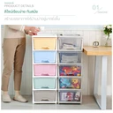 Thumbnail 3 of HomeHuk ตู้ลิ้นชักพลาสติก 4 ชั้น พร้อมที่วางของด้านบน สีโปร่งใส