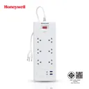 Thumbnail 2 of Honeywell ปลั๊กรางไฟป้องกันไฟกระชากแบบ 6 ช่อง พร้อมช่องเสียบ USB-A และ USB-C รุ่น HC000048
