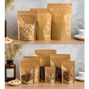 Thumbnail 5 of Matapat ถุงคราฟท์สีน้ำตาล (รุ่นเต็ม) (16x24 + 4 ซม.) หน้าต่างใส ตั้งได้ มีซิปล็อค Brown Kraft Window Zip bag ถุงซิปล็อค ซองเมล็ดพันธุ์ ซองใส่ขนม