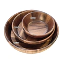 Thumbnail 2 of ชามไม้ทรงตื้น 6 นิ้ว