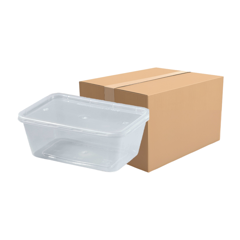 CLEAR PP FOOD BOX WITH LID 1000 ML. X 300