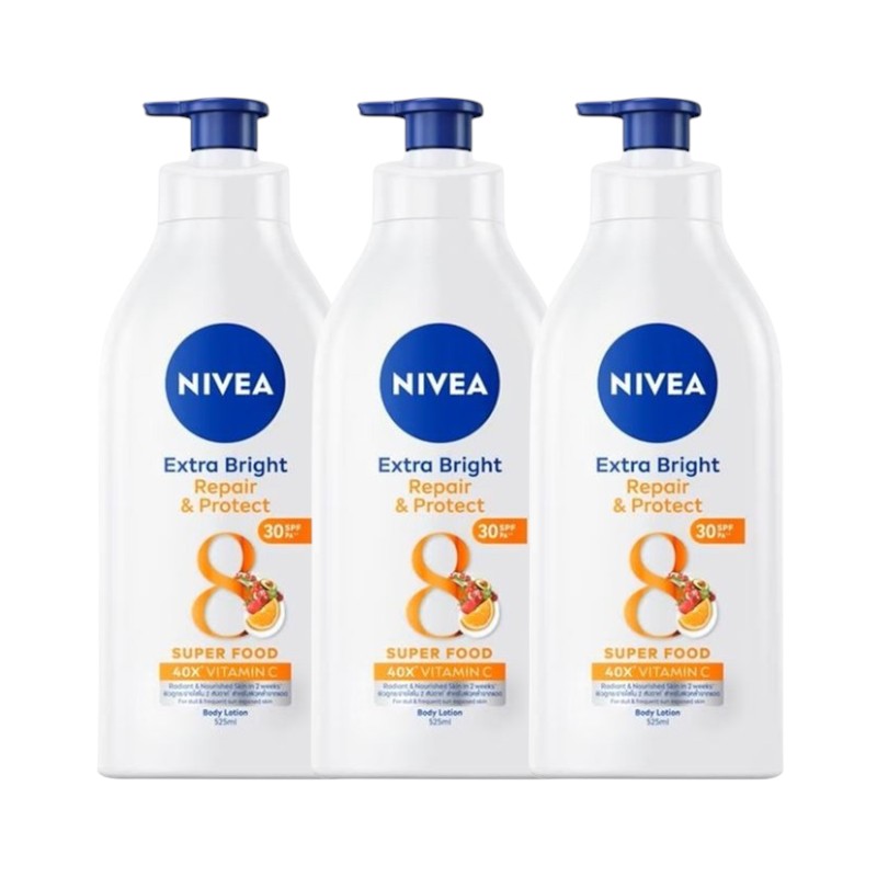 Nivea Extra Bright Repair and Protect SPF 30 PA++ Body Lotion 525 ml x 3