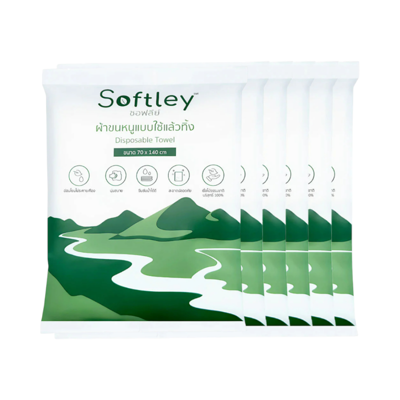 SOFTLEY DISPOSABLE TOWEL 70 x 140 cm. X 6