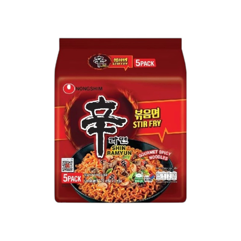 Shin Ramyun บะหมี่กึ่งสําเร็จจากแบรนด์นงชิม แบบแพ็ค 5 ซอง