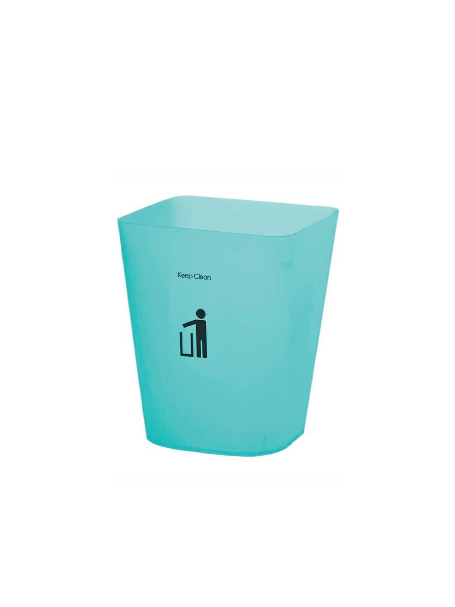 DKW Official HH-222P ถังขยะเหลี่ยม (ไม่มีฝา) 5.5L. ถังขยะ มินิมอลTrash bin 5.5Liter สีฟ้าขุ่น
