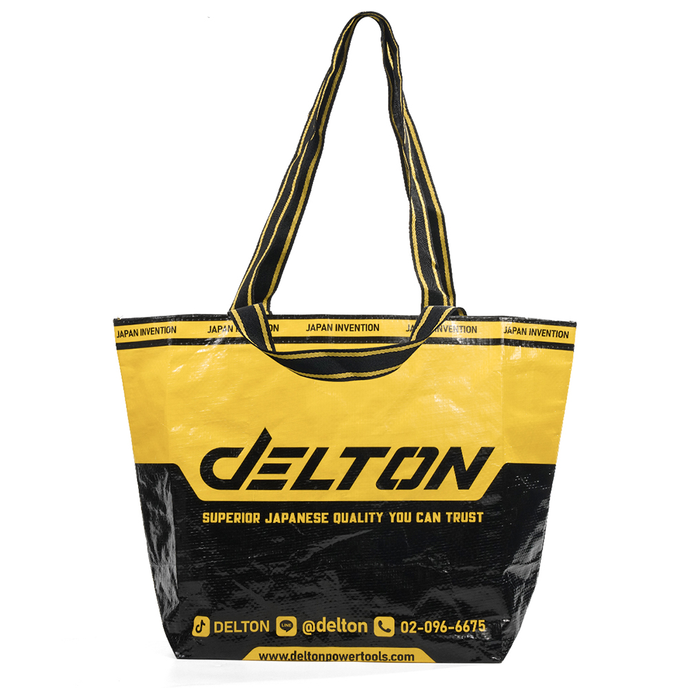 DELTON กระเป๋ากระสอบ กันน้ํา สะพายใหล่ ถุงช้อปปิ้ง รุ่น DB-01G อเนกประสงค์ ใส่ของได้เยอะ ทนทาน ไม่ฉีกขาดง่าย