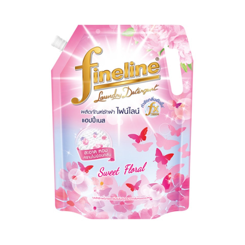 Fineline Liquid Detergent Happiness Sweet Floral 1,250 ML. Pink