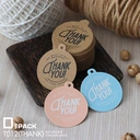 Thumbnail 3 of Depack T012(THANK)-K(Non-Rope)(สีคราฟท์ไม่เชือก) ป้ายห้อยสินค้าทรงกลมพิมพ์ลาย THANK YOU (1 แพ็ค/ 50 ใบ)