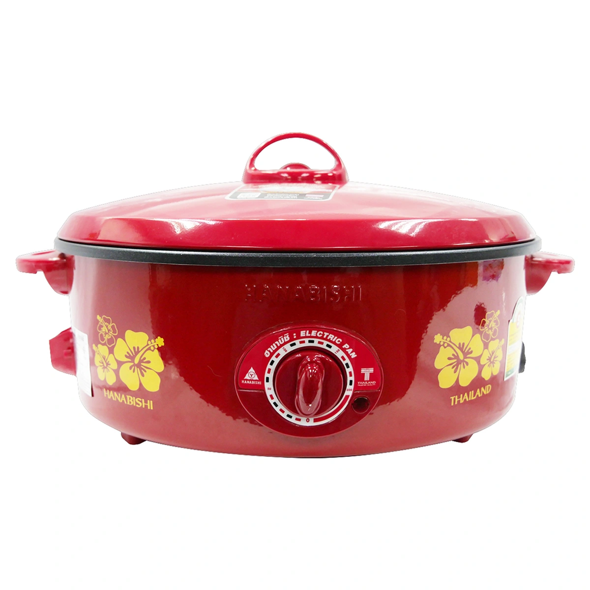 ฮานาบิชิ กระทะไฟฟ้า 12 นิ้ว รุ่น HGP-140 สีแดง