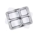 Thumbnail 1 of Empress World ถาดหลุมสแตนเลส 4 ช่อง รุ่น B ฝาปิดพลาสติก x 6
