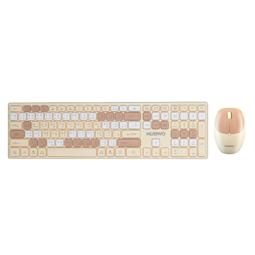 NUBWO Wireless Combo Set NKM631 Yellow (TH/EN)