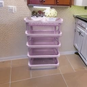 Thumbnail 4 of ตะกร้าชั้นวางเหลี่ยมอเนกประสงค์ 5 ชั้น สีม่วง ขนาด 51x41x95 ซม. ใหญ่ รุ่น BK-136-1