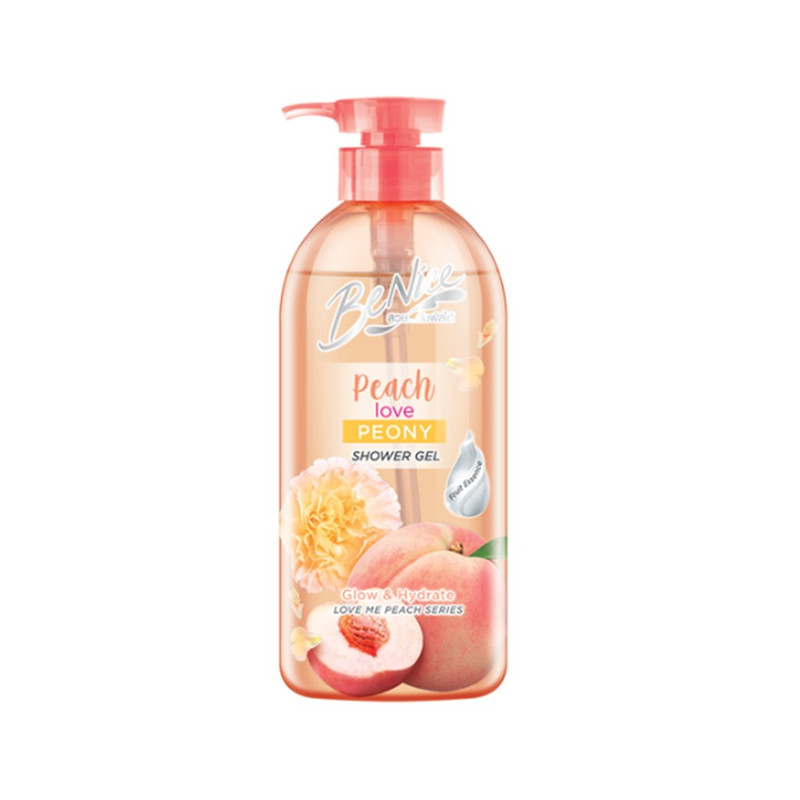 Benice Love Me Peach Shower Gel Peach Love Peony 450 ML.