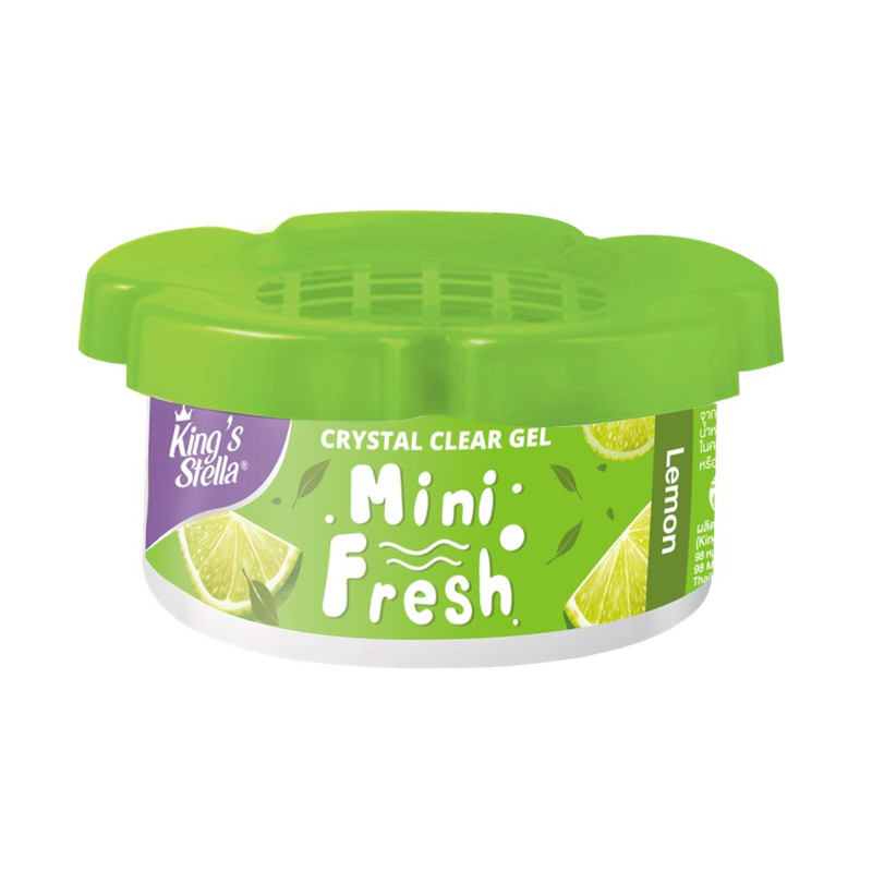 King's Stella (คิงส์สเตลล่า) MINI FRESH GEL เจลน้ําหอม เจลหอมปรับอากาศ เจลปรับอากาศ กลิ่นหอม กระปุกดอกไม้ 60g Lemon 50g.