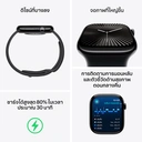 Thumbnail 3 of Apple Watch Series 10 GPS 46mm Silver Aluminium Case with Denim Sport Band - S/M