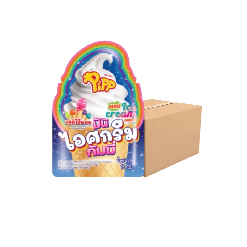 MINI ICE CREAM GUMMY (PIPP BRAND) 18g x 12 pcs x 24 pack
