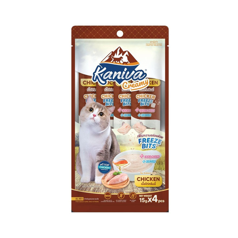 KANIVA Cat Food Creamy Chicken Freeze Bits 15 g x 4