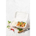 Thumbnail 2 of FEST 2 Compartments Natural Fiber Pulp Lunch Box 950 ml x 50