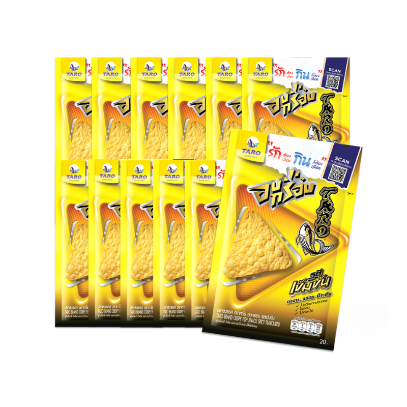 TARO BRAND CRISPY FISH SNACK SPICY FLAVOURED&nbsp;18G. X12