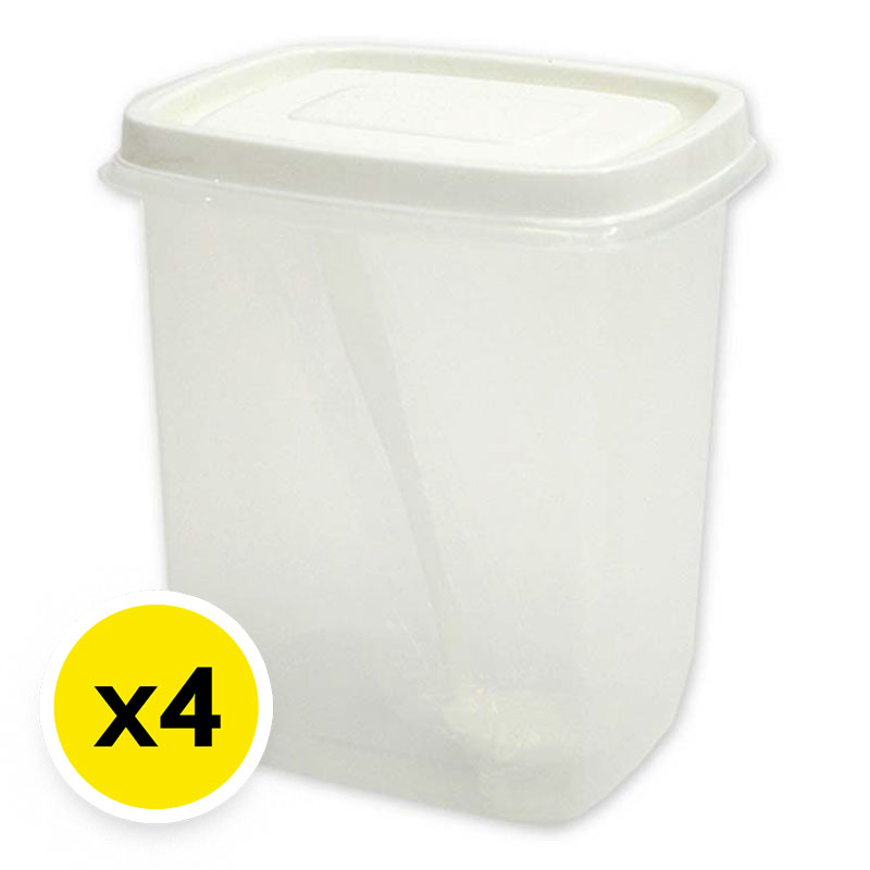 PIONEER Plastic Food Box with Spoon model PN331 x 4