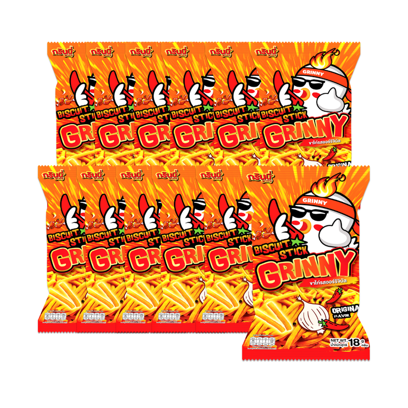GRINNY BISCUIT STICK ORIGINAL FLAVOUR 18G. (PACK 12 PCS)