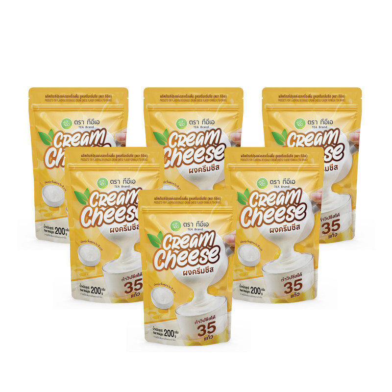 TEA Cream Cheese Powder for Milk Tea & Coffee Topping (200 g) x 6 Packs