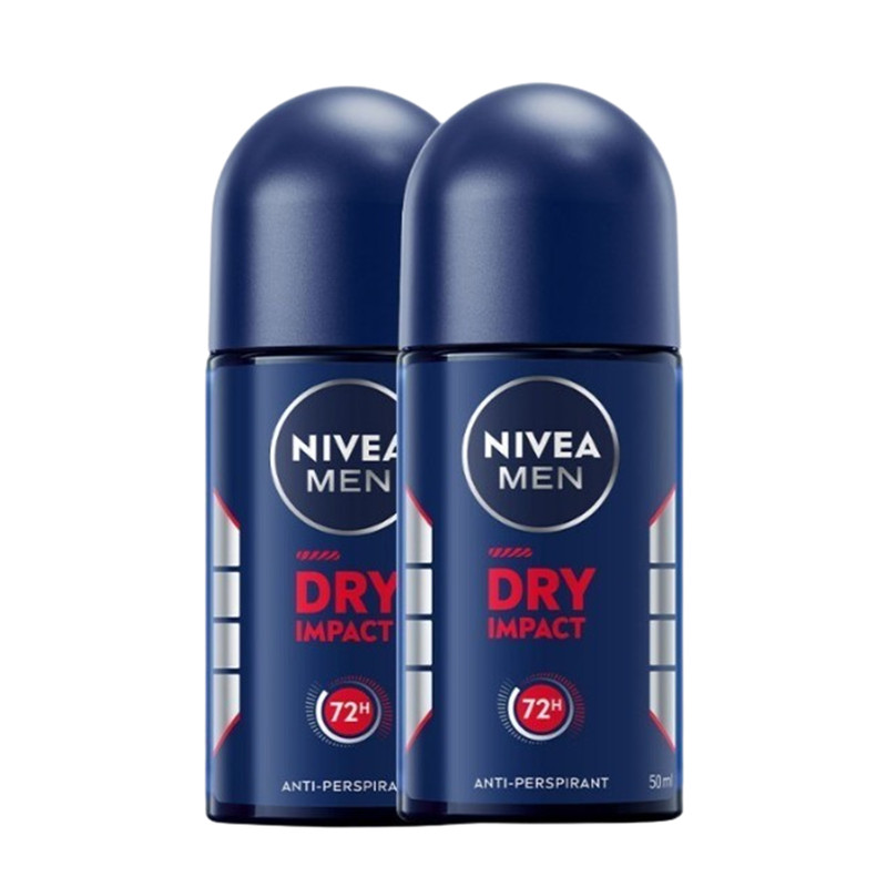 NIVEA MEN DRY IMPACT ROLL ON 50 ml. x 2