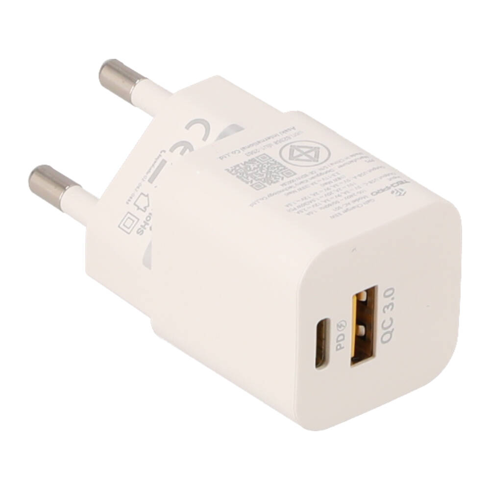 TECHPRO Wall Charger 1 USB-A / 1 USB-C 33W (TISI)