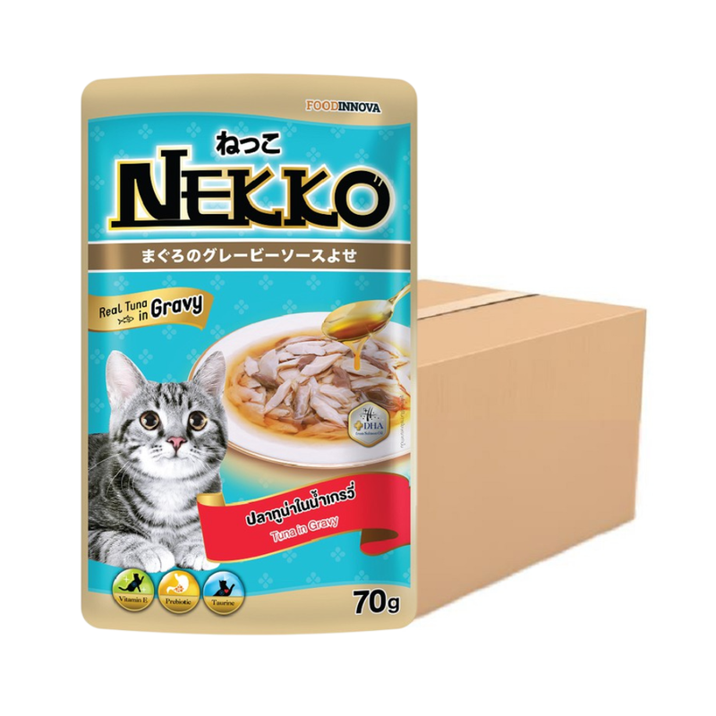 Nekko Gravy ปลาทูน่าในน้ําเกรวี่ 70g x 12 ซอง
