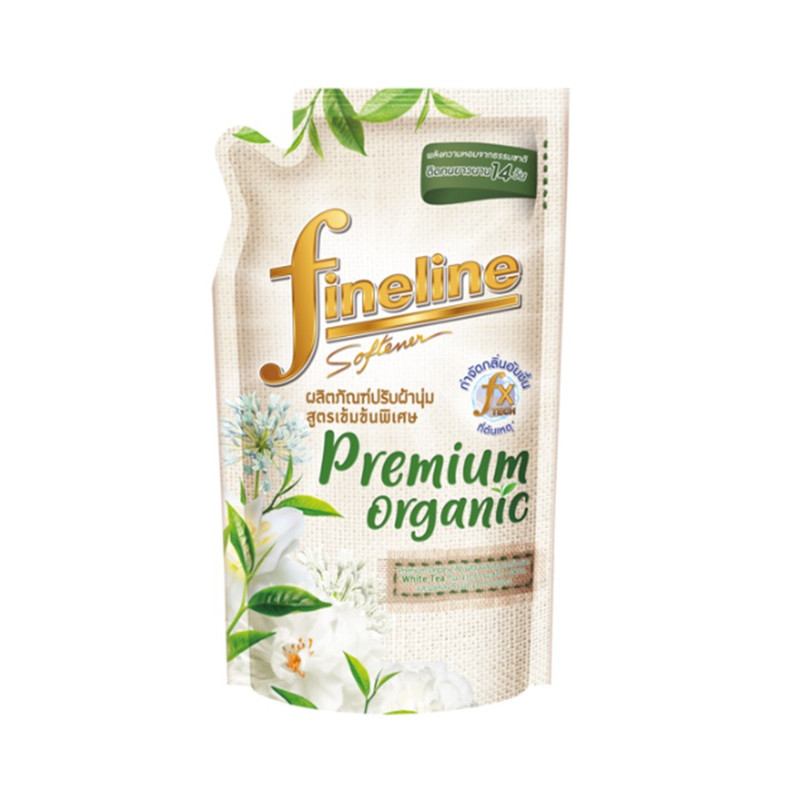 Fineline Fabric Softener Concentrated Premium Organic White Tea 490 ML. Green