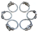 Thumbnail 2 of Twin Fish ห่วงรัดผ้าเช็ดปากกลมเงาปลายขดเชือก 6ชิ้น/ชุด NAPKIN RING รหัส NR-8