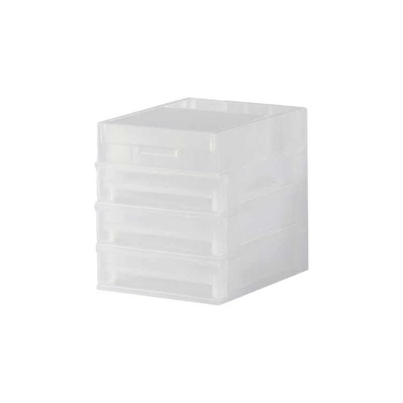 DKW Official HH-460/3ST กล่องลิ้นชักเล็ก3ชั้น Top opening Mini Drawer ขาวขุ่นทั้งตัว 3ชั้น