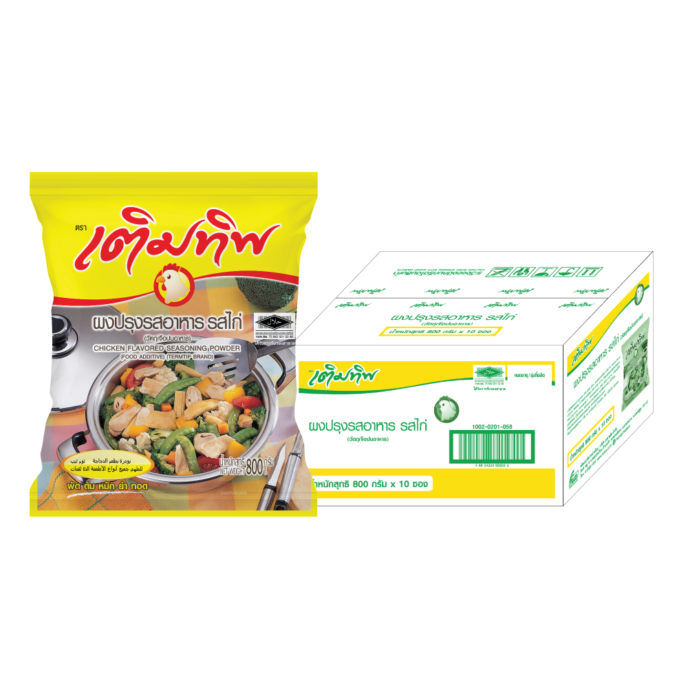 เติมทิพ ผงปรุงรส รสไก่ 800 ก. x 10