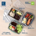 Thumbnail 3 of ซุปเปอร์ ล็อค กล่องข้าวสแตนเลส 304 ล็อก 2 ชั้น รุ่น 6235 สีเขียว