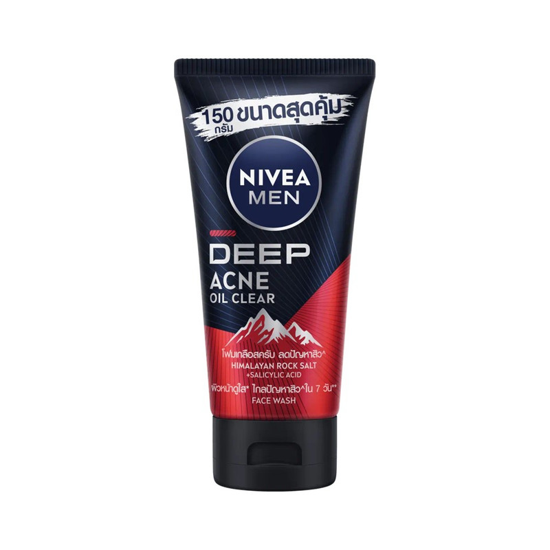 NIVEA Men Deep Acne Oil Clear Scrub Mud Foam 150 g.