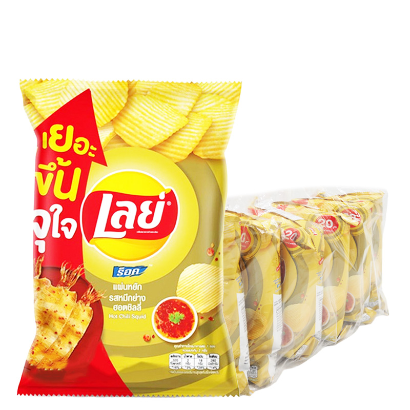LAY'S Rock Potato Chips Hot Chilli Squid 44 g x 6